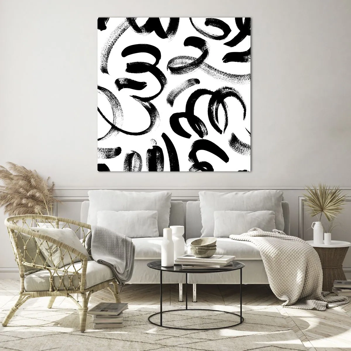 Billede på glas - I sort og hvidt - 50x50 cm