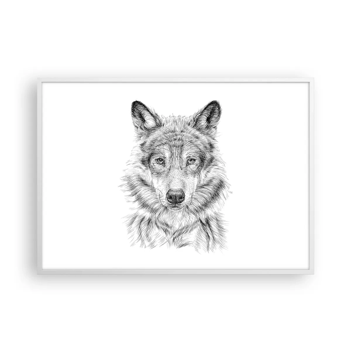 Plakat i hvid ramme - En født leder - 100x70 cm