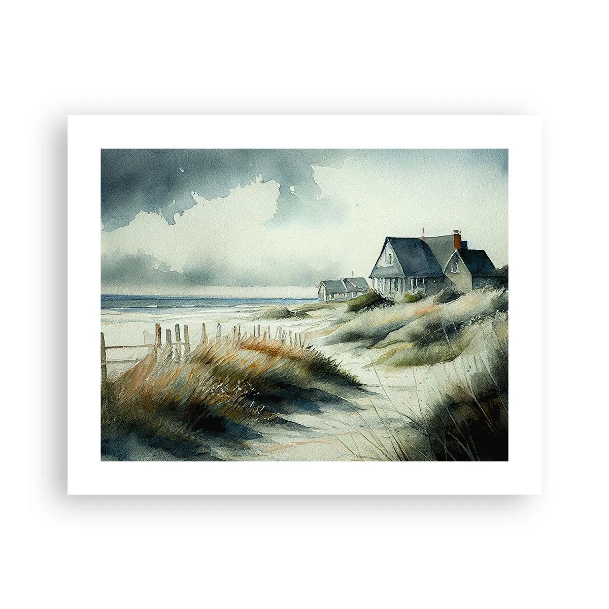 Plakat - Væk fra trængsel og travlhed - 50x40 cm