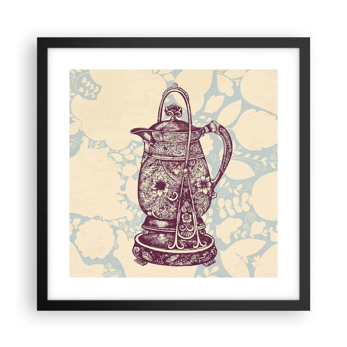 Plakat i sort ramme - Skønheden i hverdagslivet - 40x40 cm