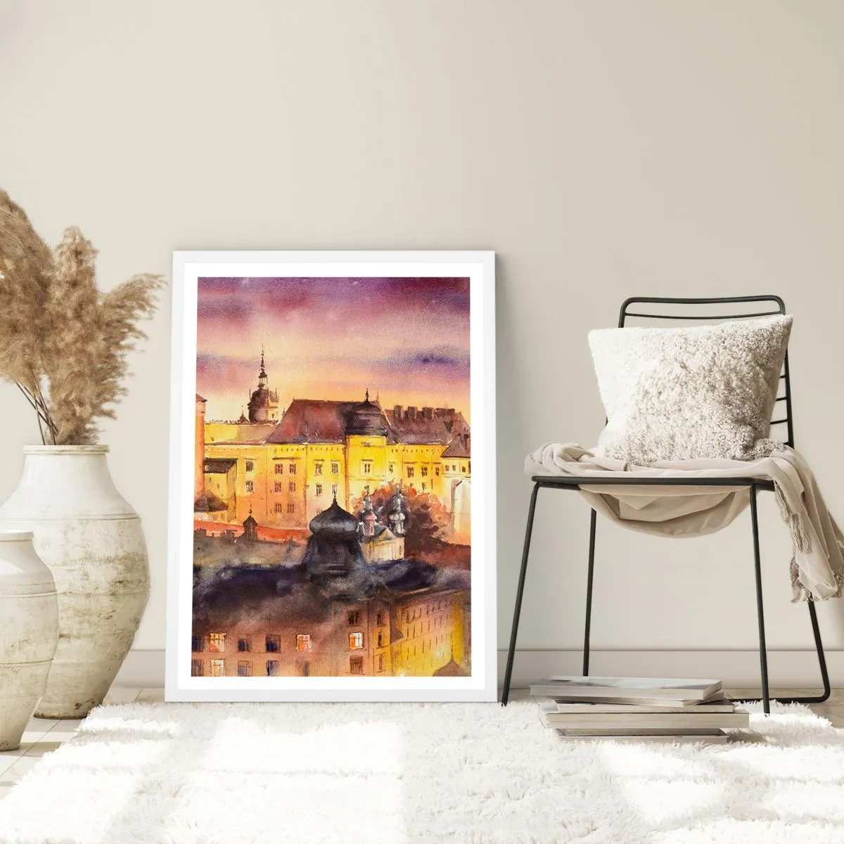 Plakat i hvid ramme - En historie og en fortælling - 30x40 cm