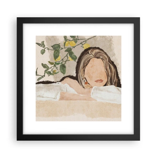 Plakat i sort ramme - Sydstaternes skønhed - 30x30 cm