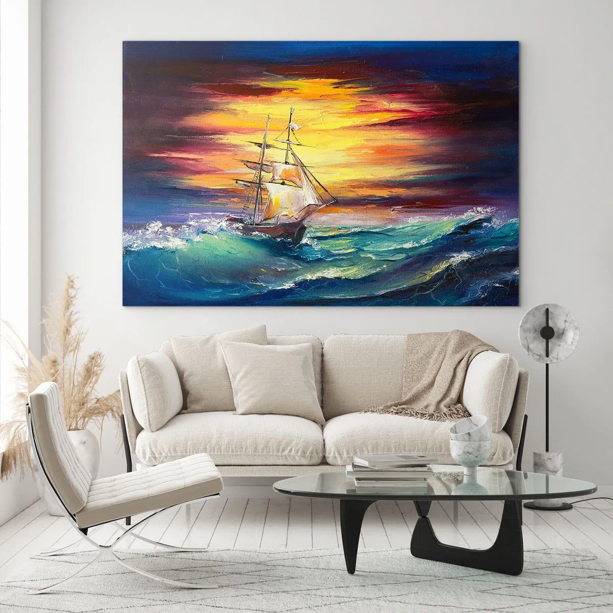 Billede på glas - At trodse bølgerne - 100x70 cm