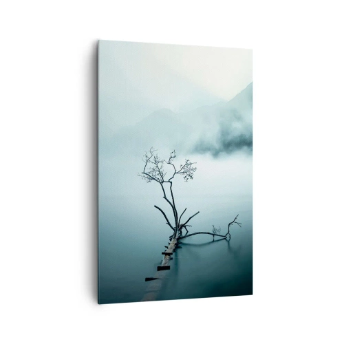 Lærredstryk - Billede på lærred - Ud af vand og tåge - 80x120 cm
