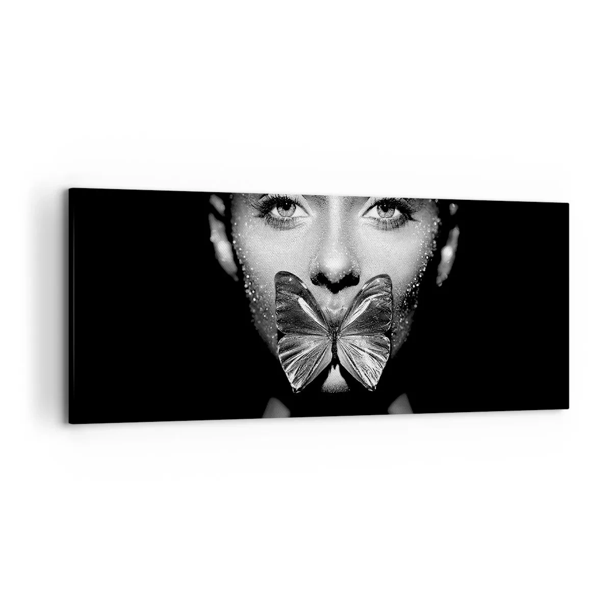 Lærredstryk - Billede på lærred - Sommerfuglekys - 120x50 cm