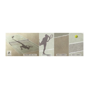 Prøve Fototapet Premium Canvas - Overvind dig selv - Tennis, Domstole, Sport - 100x30 cm