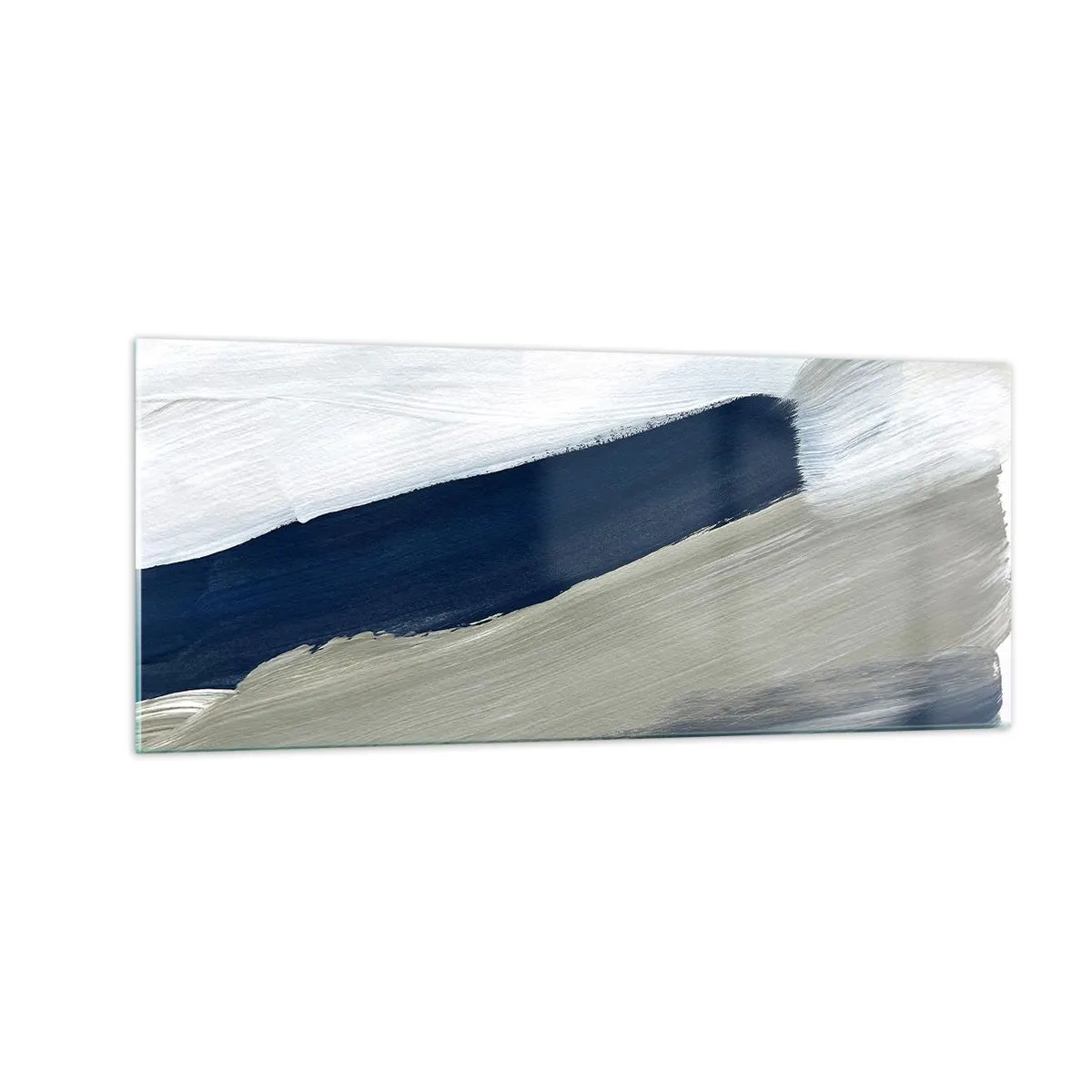 Billede på glas - Møde med det hvide - 100x40 cm