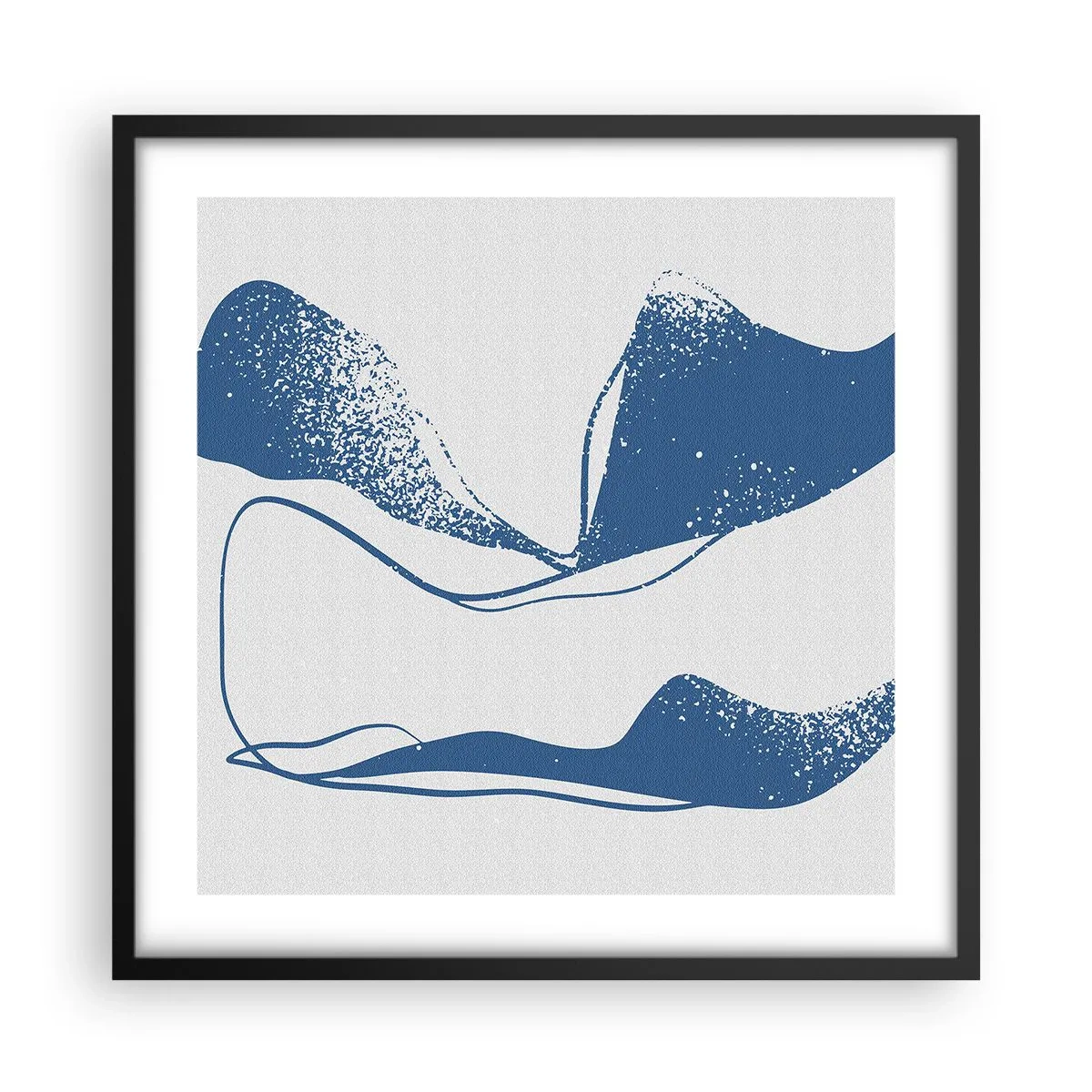 Plakat i sort ramme - Bevinget abstraktion - 50x50 cm