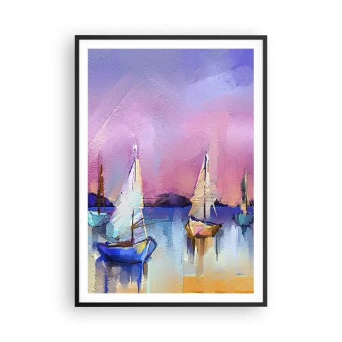 Plakat i sort ramme - Retning: brede farvande - 70x100 cm