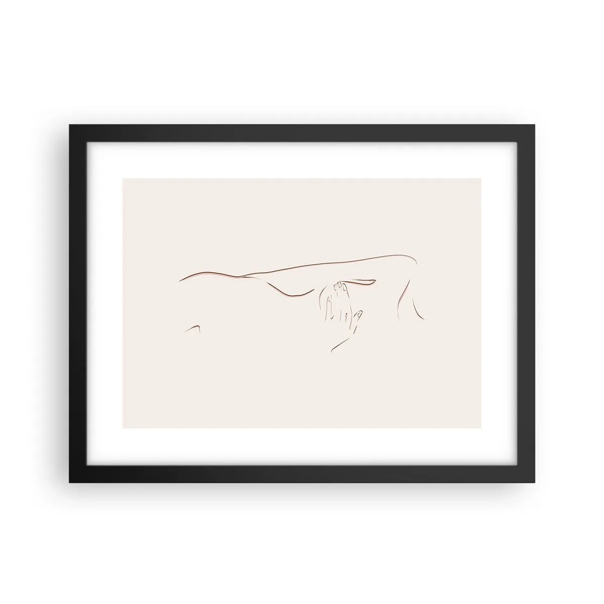 Plakat i sort ramme - Begærets form - 40x30 cm