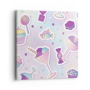 Lærredstryk - Billede på lærred - At have en fødselsdag hver dag - 40x40 cm