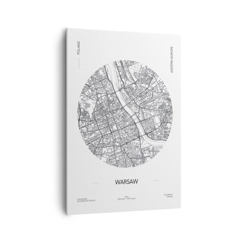 Lærredstryk - Billede på lærred - Warszawas anatomi - 70x100 cm