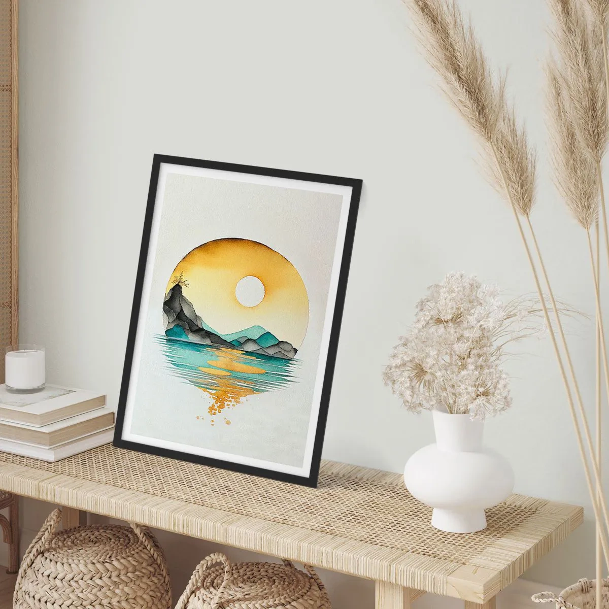 Plakat i sort ramme - I en cirkel af skønhed - 61x91 cm