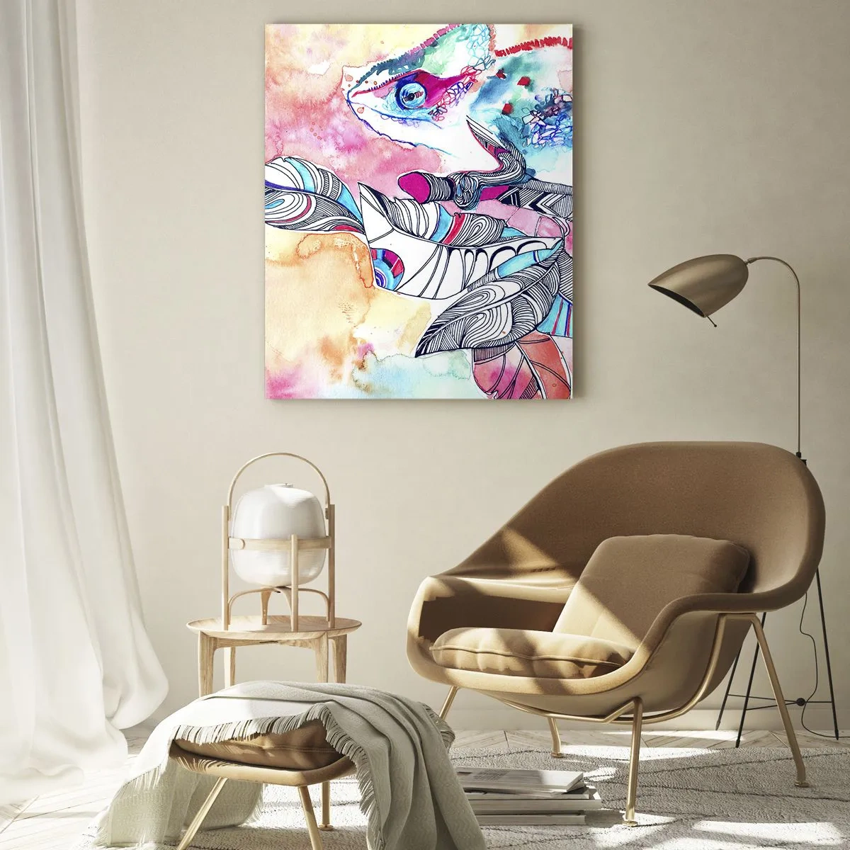 Billede på glas - Lige så farverig som vores verden - 70x100 cm