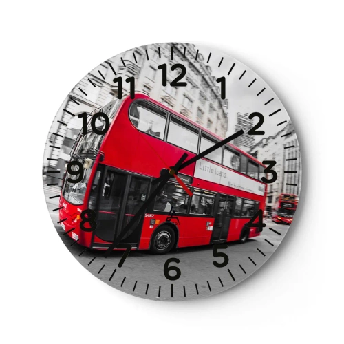 Vægur, Uret - London traditionelt - by bus - 40x40 cm