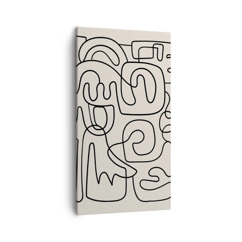 Lærredstryk - Billede på lærred - På sporet - 45x80 cm