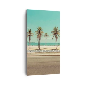 Lærredstryk - Billede på lærred - På stranden - 45x80 cm