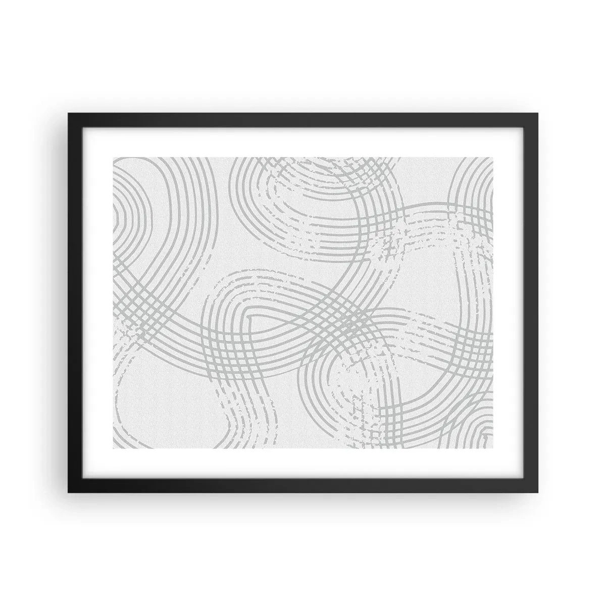 Plakat i sort ramme - Der er ingen lige vej - 50x40 cm