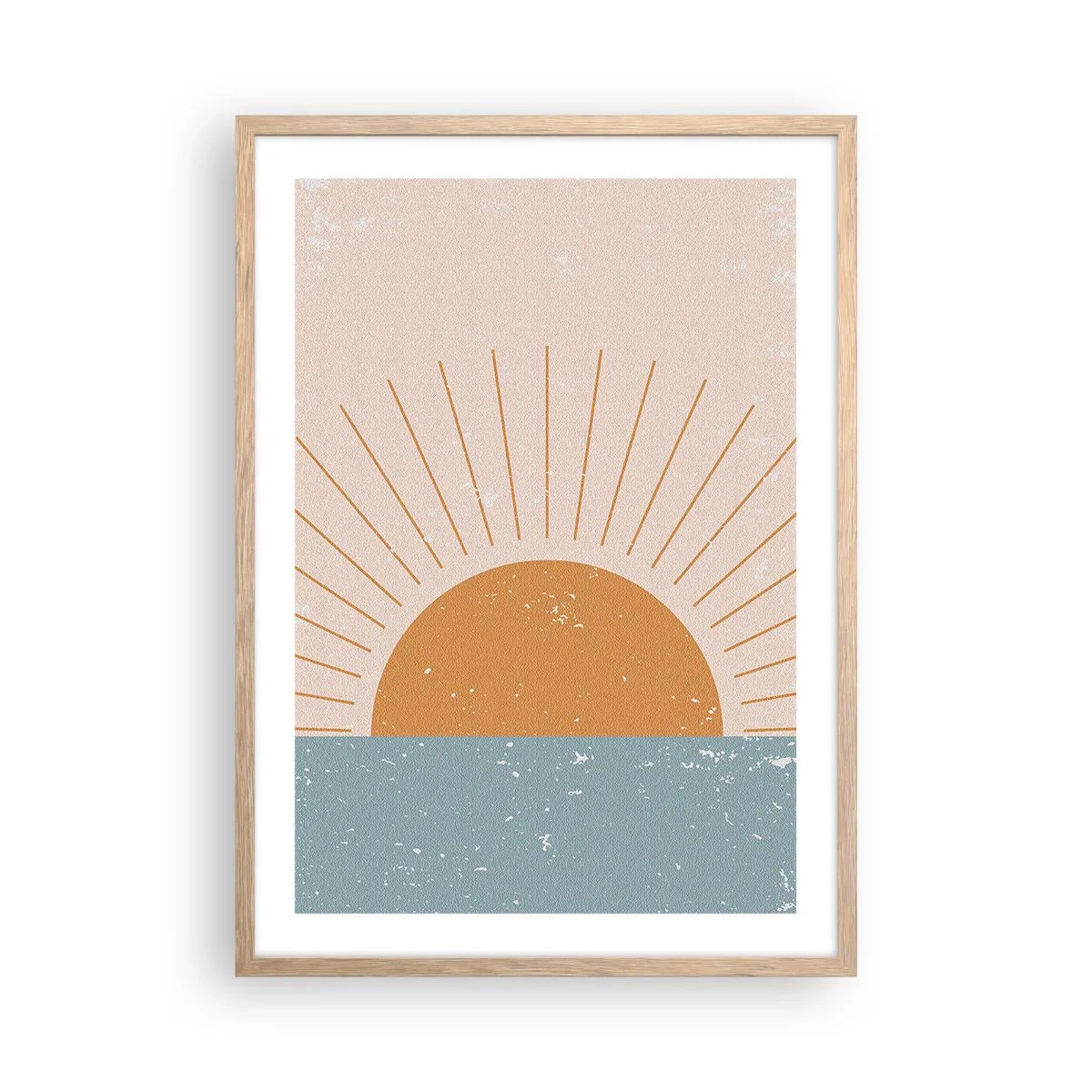 Plakat i ramme af lyst egetræ - Et dagligt mirakel - 50x70 cm