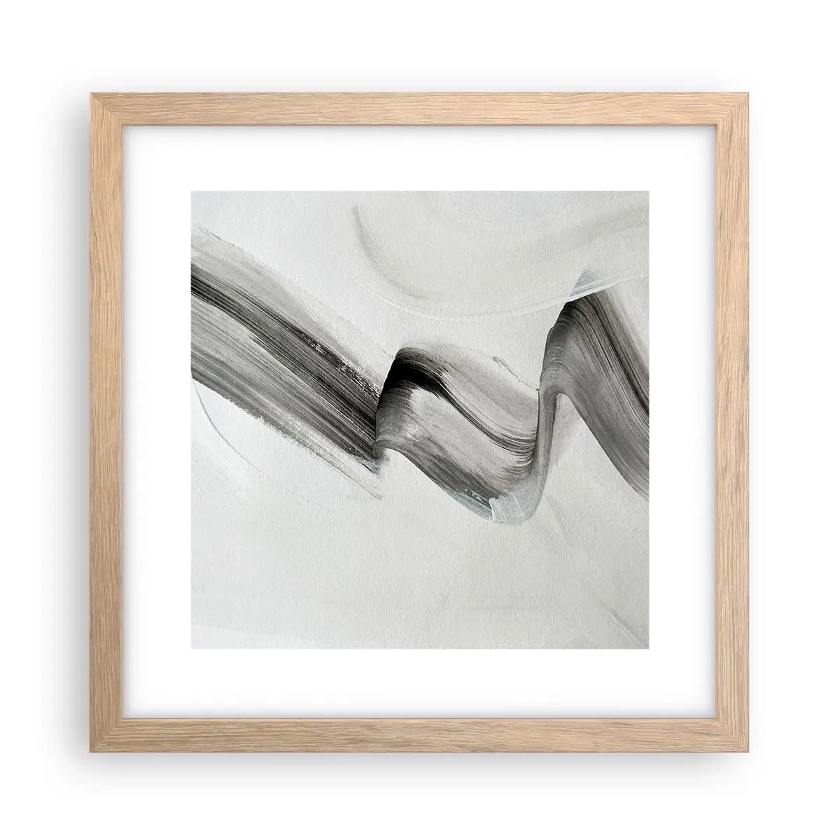 Plakat i ramme af lyst egetræ - Bare for sjov - 30x30 cm