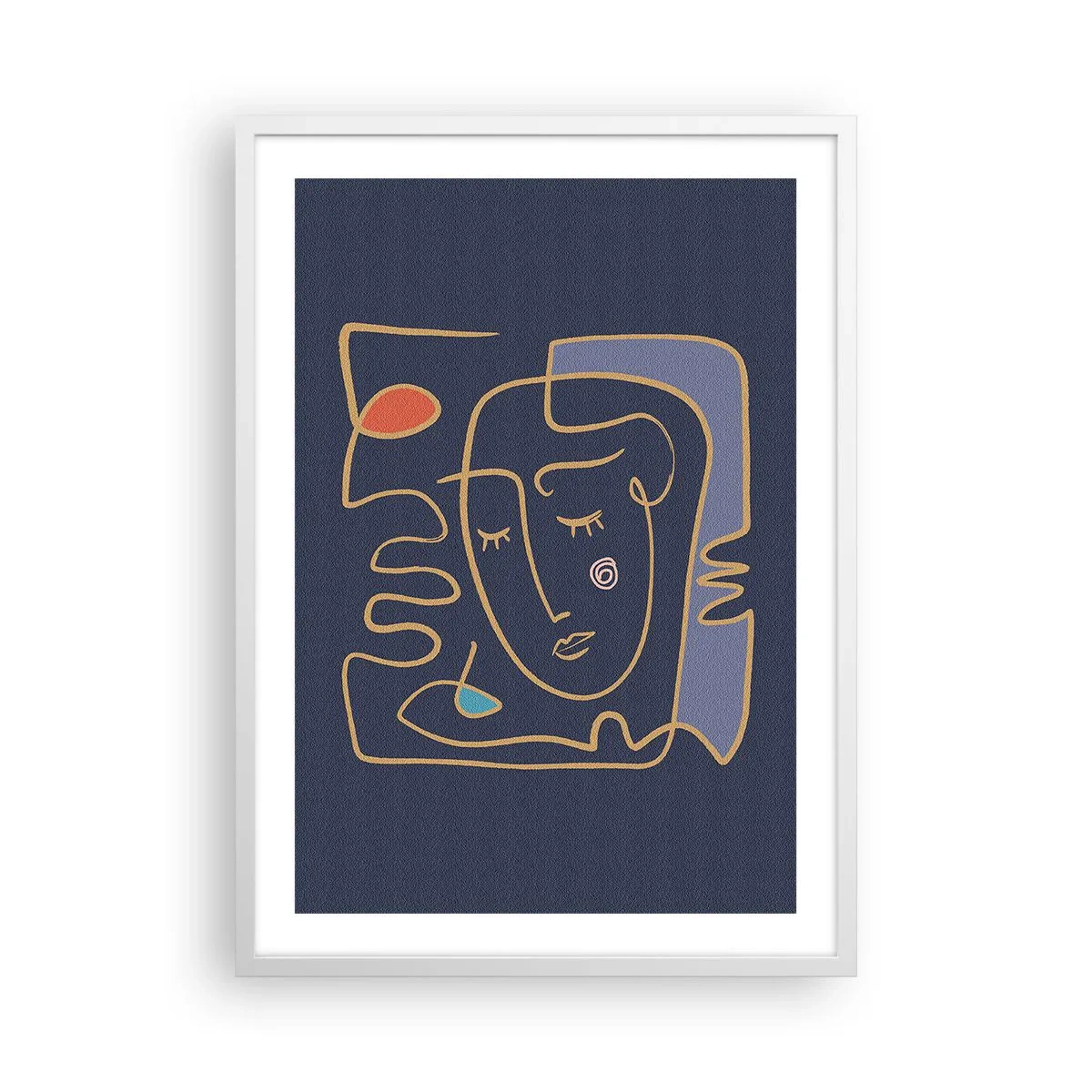 Plakat i hvid ramme - I drømmerier - 50x70 cm