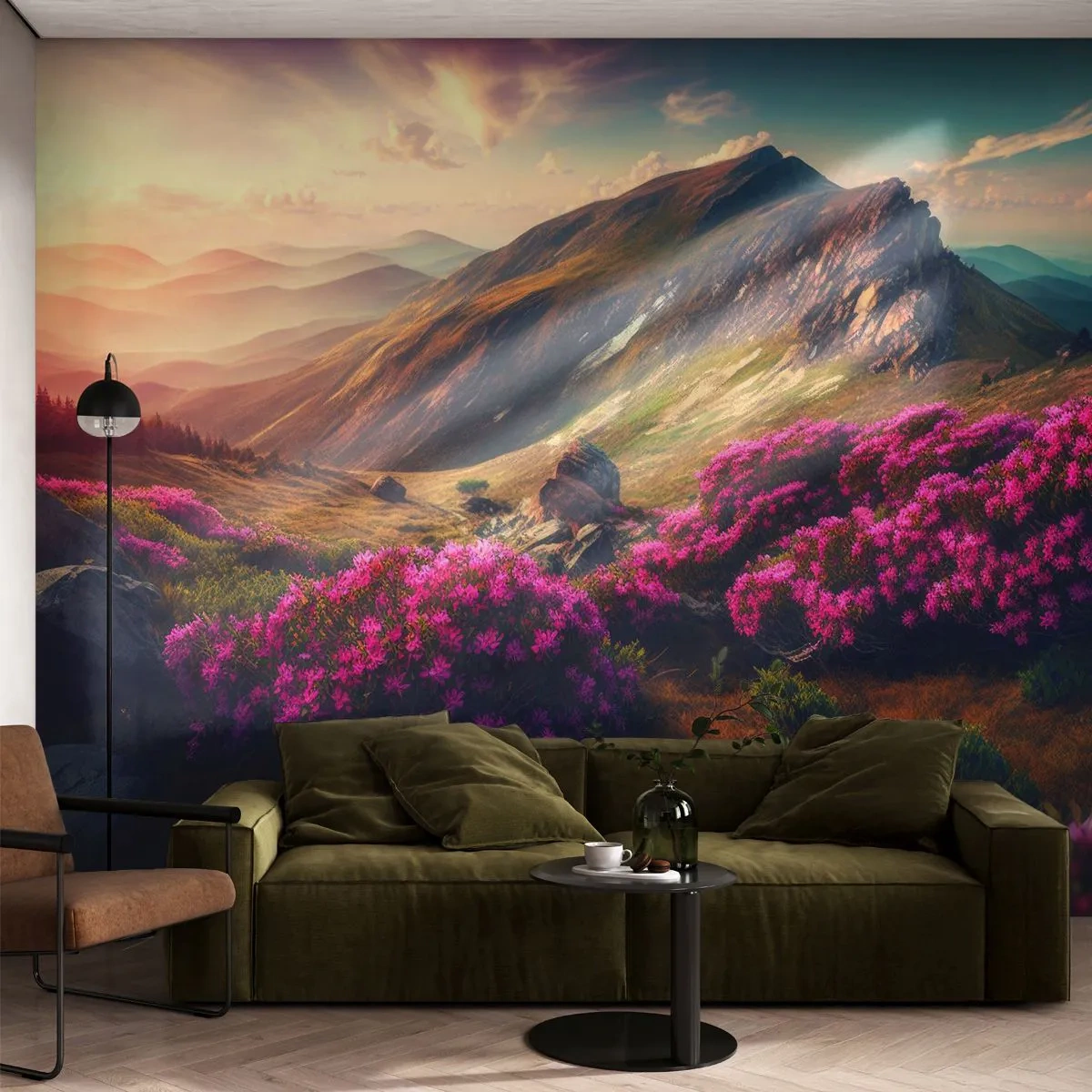 Fototapet Standard Eco - Sommer i bjergene - Landskab, Natur, Bjerge - 350x256 cm