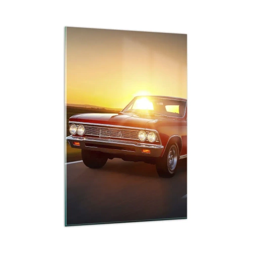 Billede på glas - Begæret er rødt - 80x120 cm