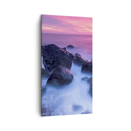 Lærredstryk - Billede på lærred - Fødsel i glimmer og tåge - 45x80 cm