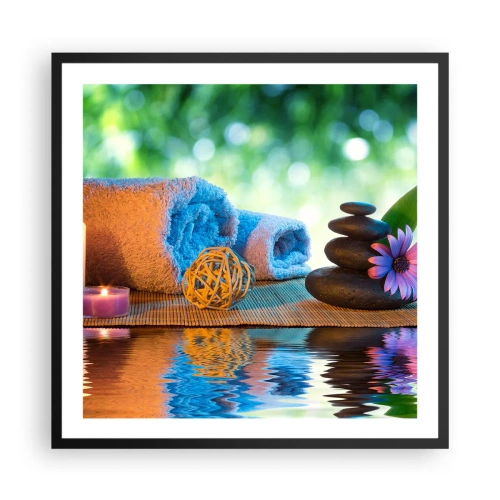 Plakat i sort ramme - Tid til kroppen - 60x60 cm