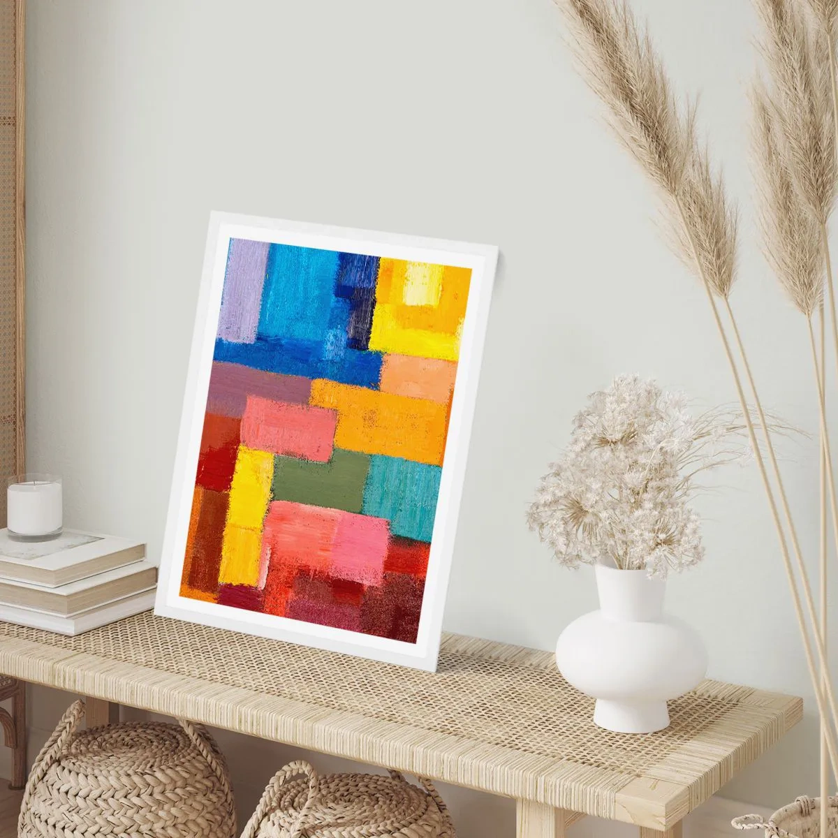 Plakat i hvid ramme - Hver især forskellige, alle farverige - 61x91 cm