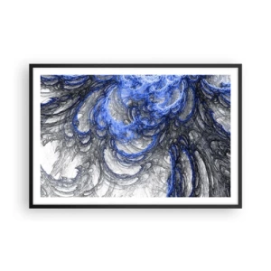 Plakat i sort ramme - En bølges fødsel - 91x61 cm