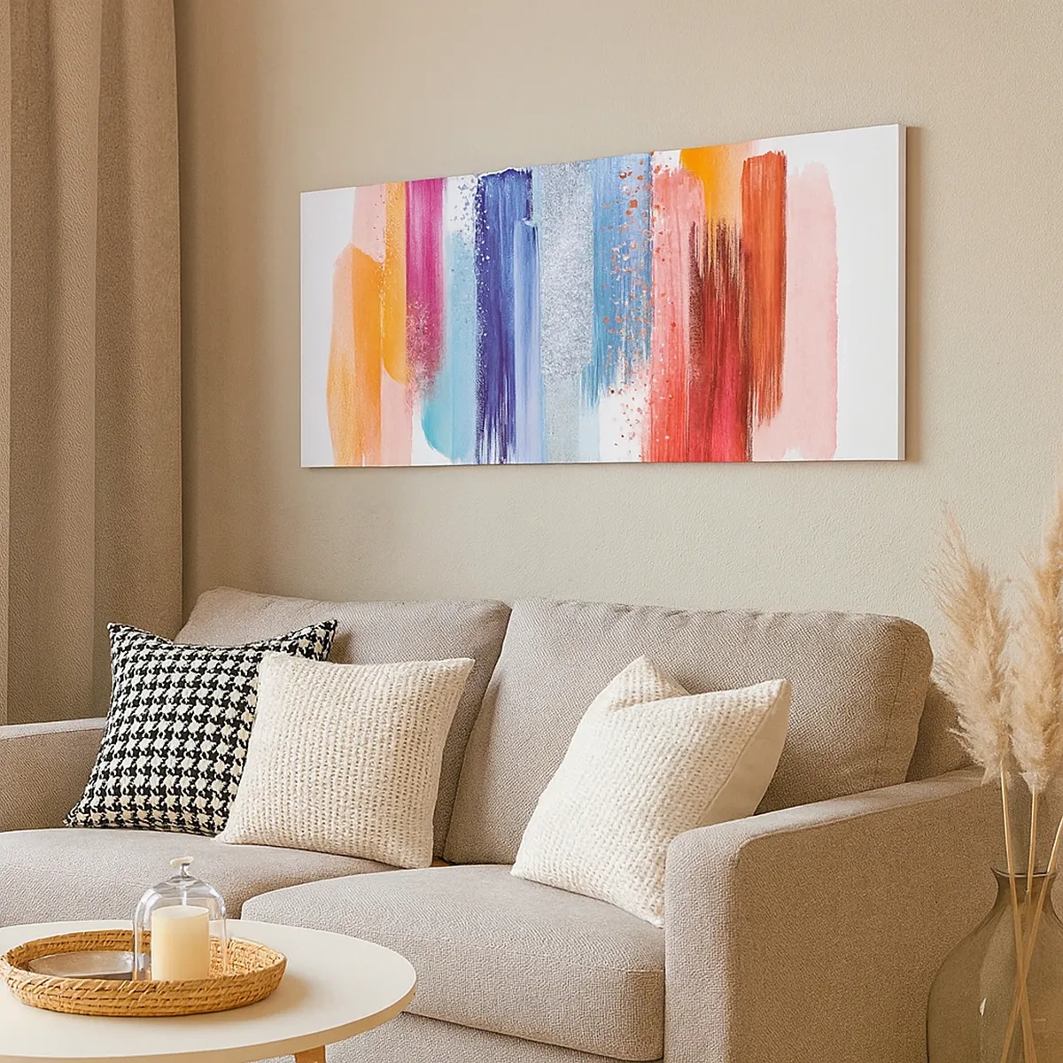 Lærredstryk - Billede på lærred - Op og ned - 30x30 cm