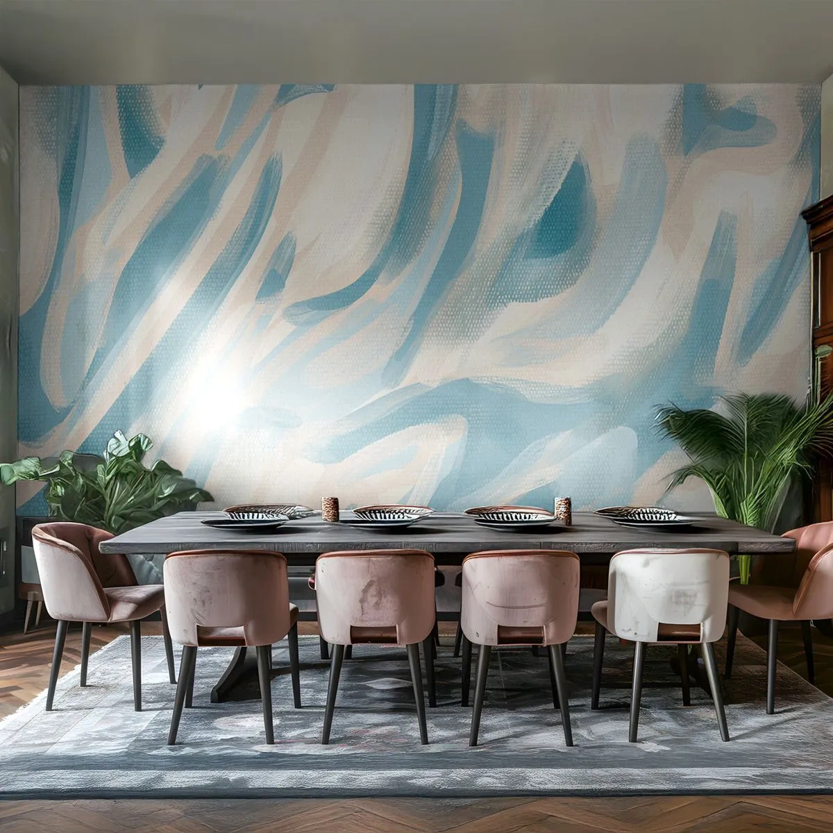 Fototapet Standard Eco - Forårsbriser - Stykke, Lyse, Pastel - 350x256 cm