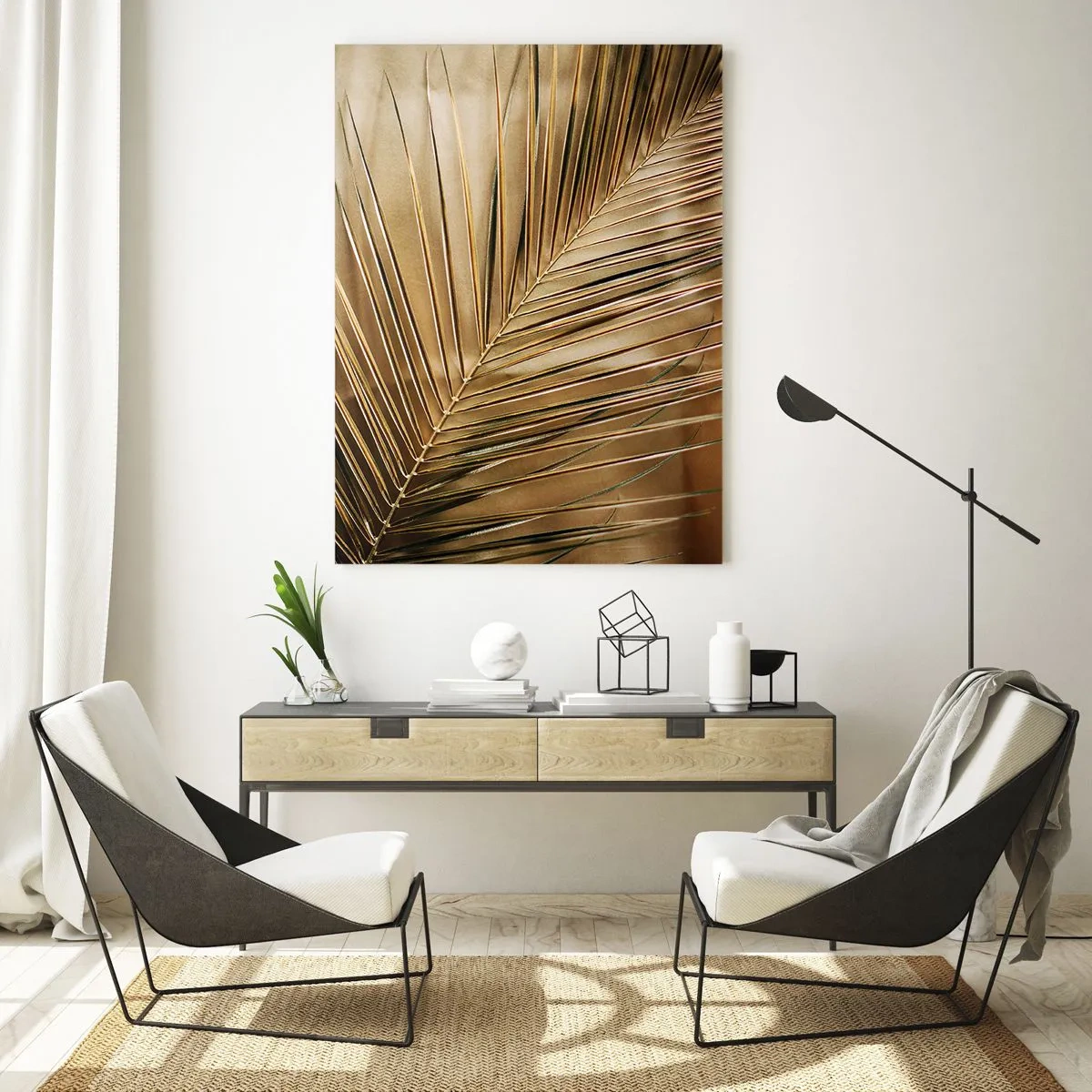 Billede på glas - Naturlig kolonnade - 80x120 cm