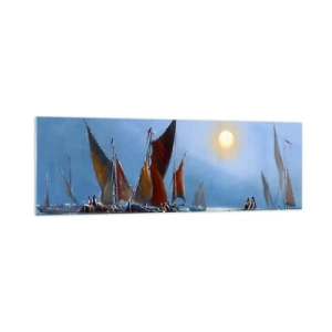 Billede på glas - Natfiskeri - 160x50 cm