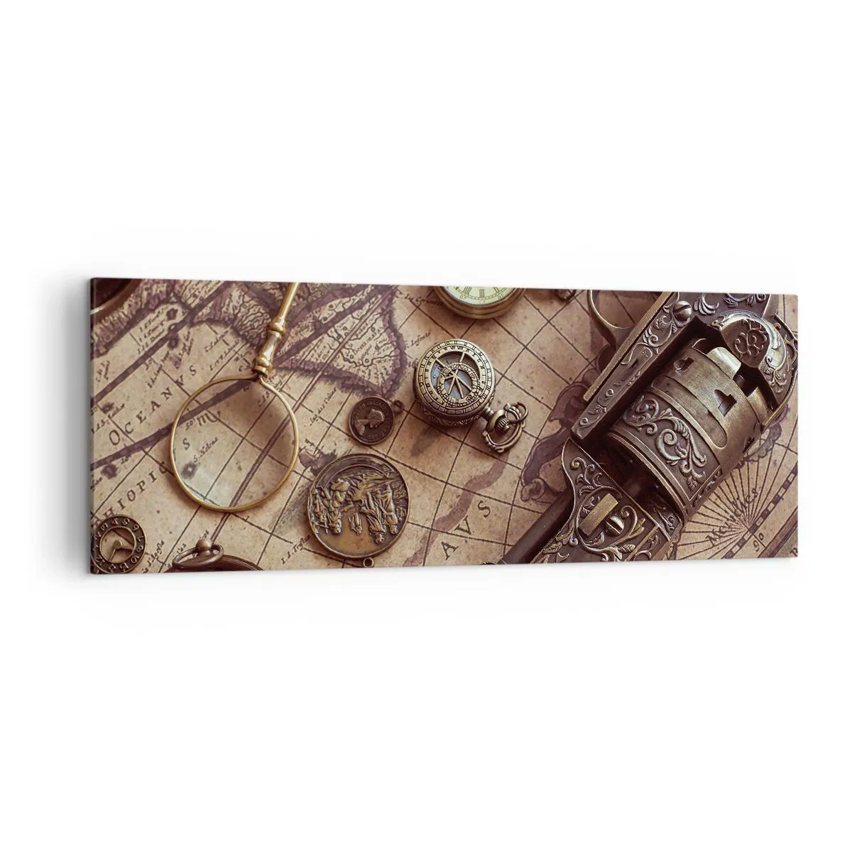 Lærredstryk - Billede på lærred - Opkald til eventyr - 140x50 cm