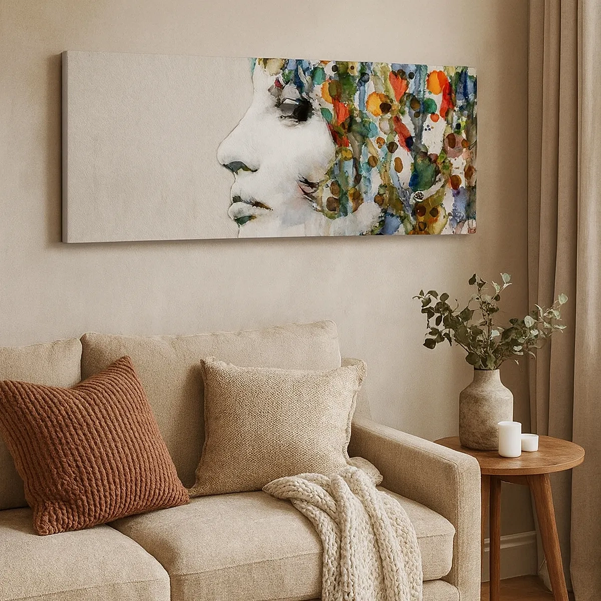 Lærredstryk - Billede på lærred - Hun kom ud af den grå - 30x30 cm