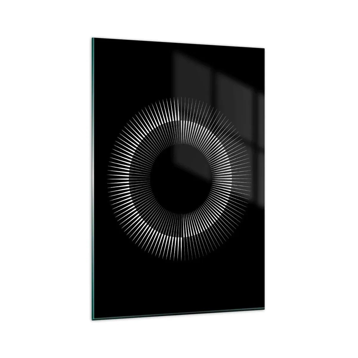 Billede på glas - Sort sol - 80x120 cm