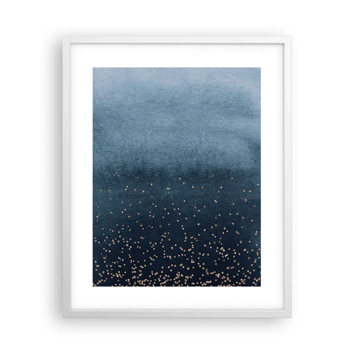 Plakat i hvid ramme - Sammensætning - blå faser - 40x50 cm