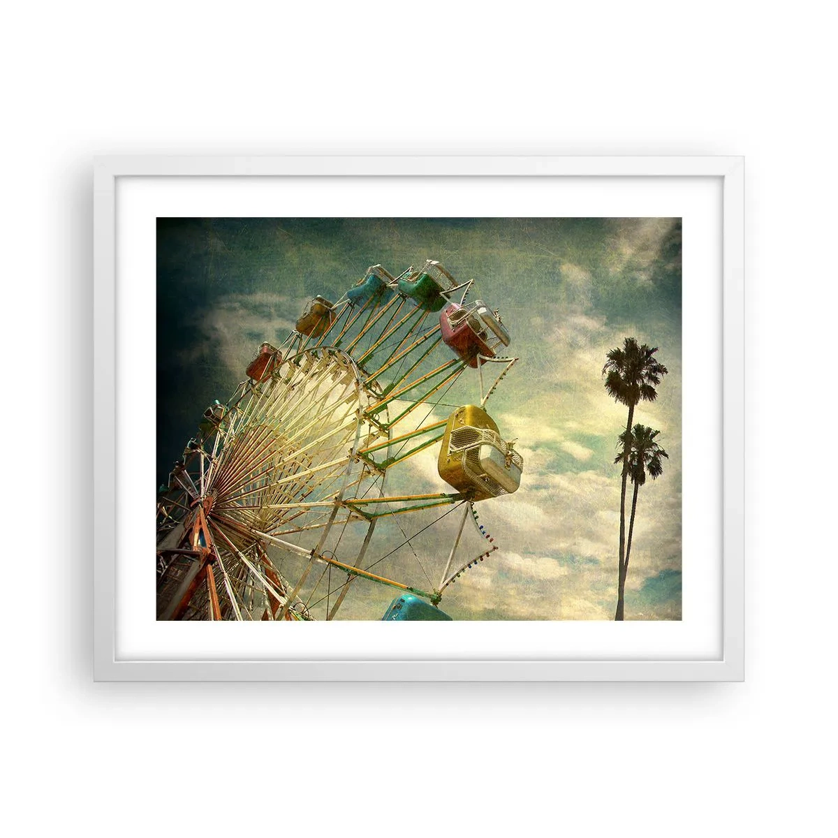 Plakat i hvid ramme - Vil være, vil være sjov.... - 50x40 cm