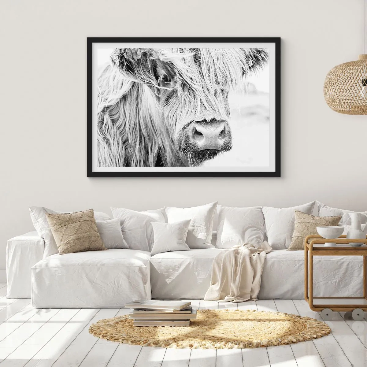 Plakat i sort ramme - Skotsk vildmark - 50x40 cm