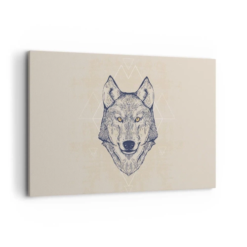 Lærredstryk - Billede på lærred - En alfa med et gennemtrængende blik - 120x80 cm