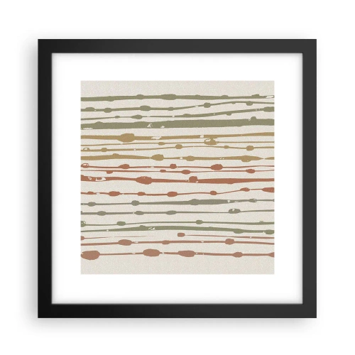 Plakat i sort ramme - Musikalsk farvenotation - 30x30 cm