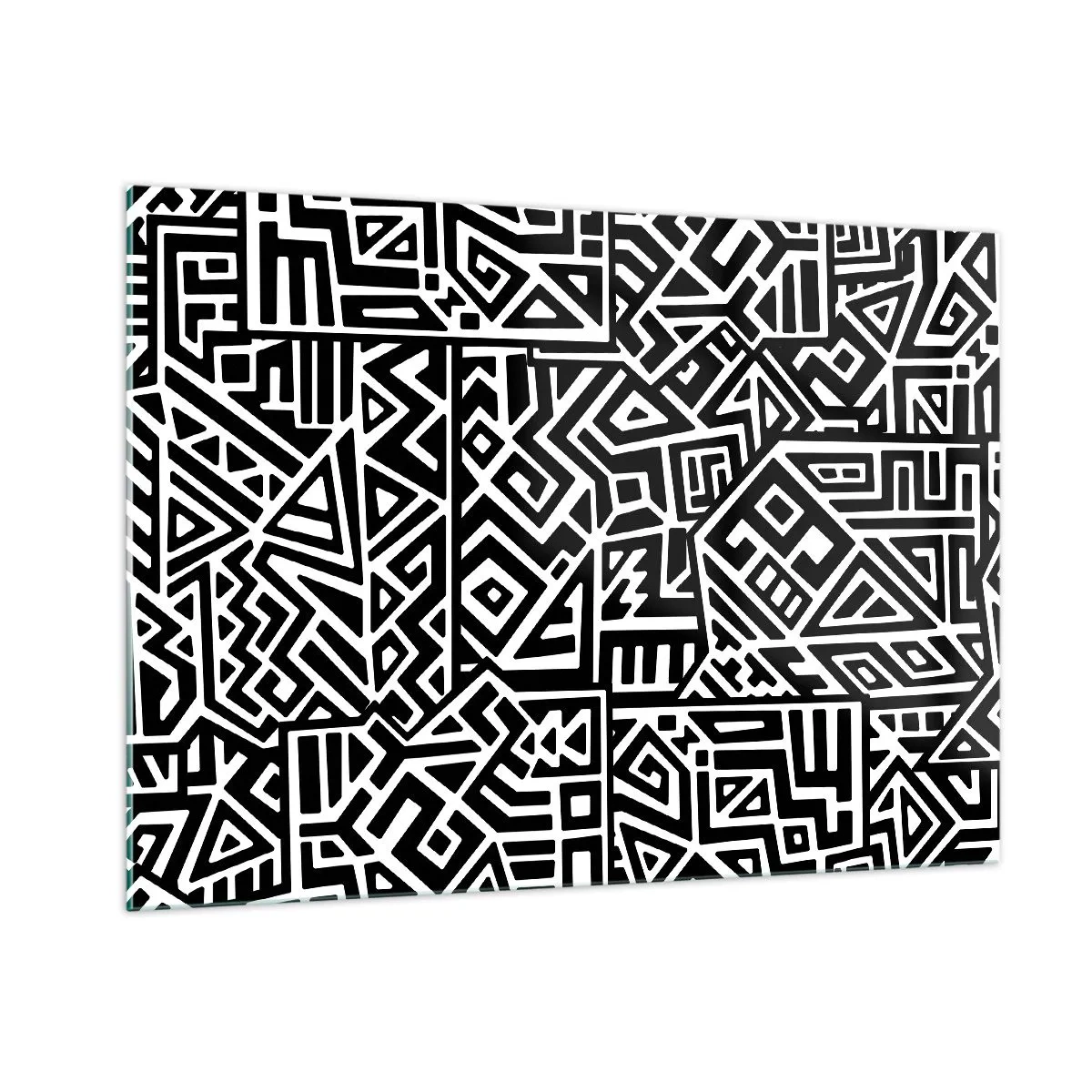 Billede på glas - Præcolumbiansk sammensætning - 100x70 cm