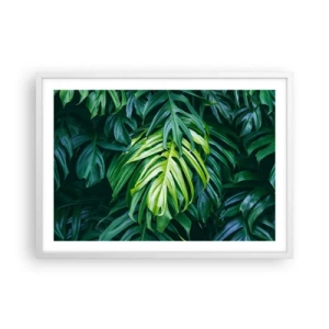 Plakat i hvid ramme - Fordyb dig i friskhed - 70x50 cm