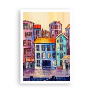 Plakat - En by som et eventyr - 70x100 cm