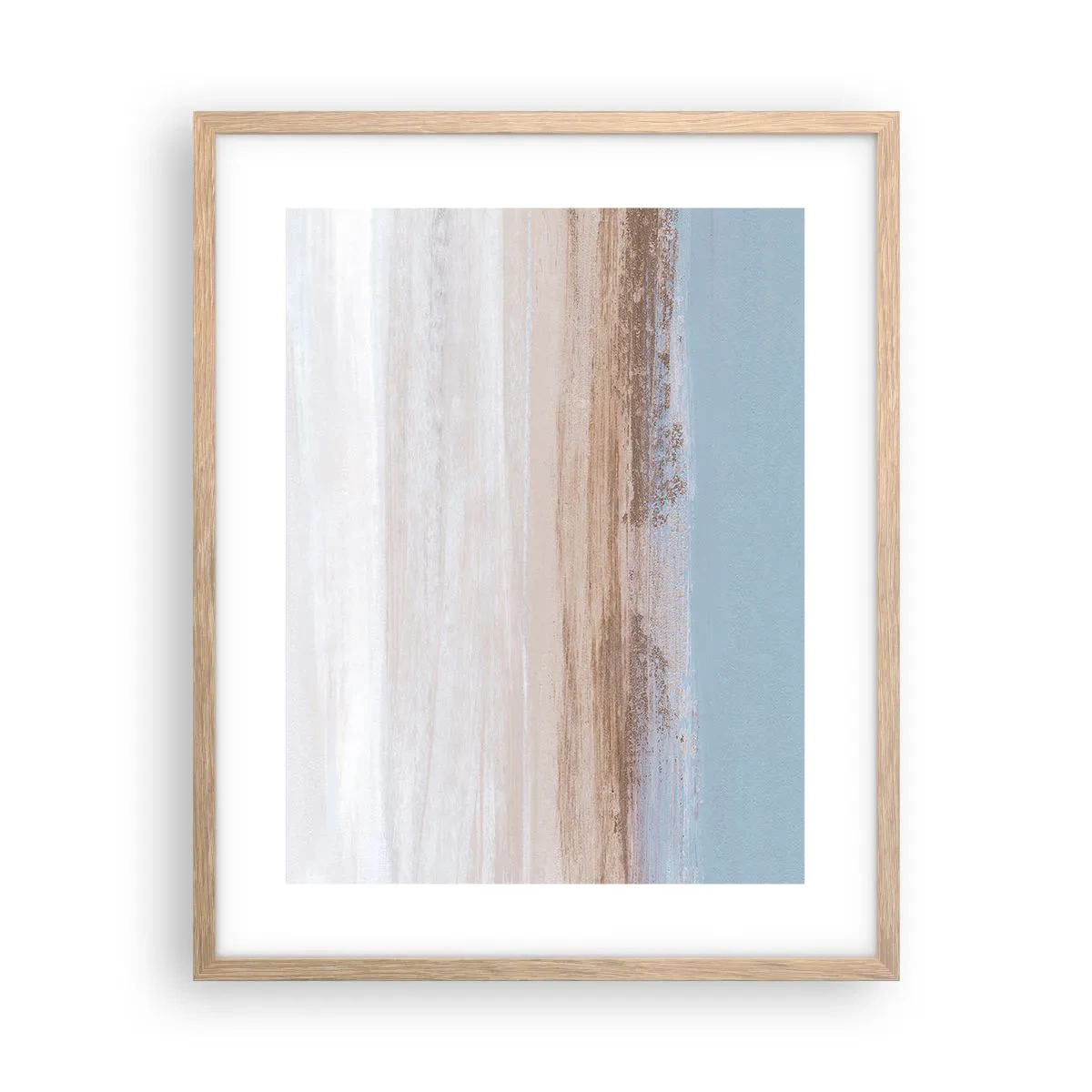 Plakat i ramme af lyst egetræ - Tvetydigt landskab - 40x50 cm