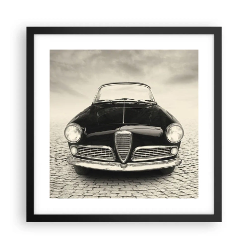 Plakat i sort ramme - Og hvordan kan man ikke elske mig? - 40x40 cm