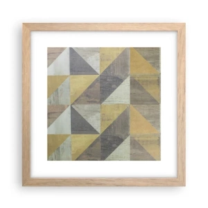 Plakat i ramme af lyst egetræ - Ved trekantens vinkel - 30x30 cm