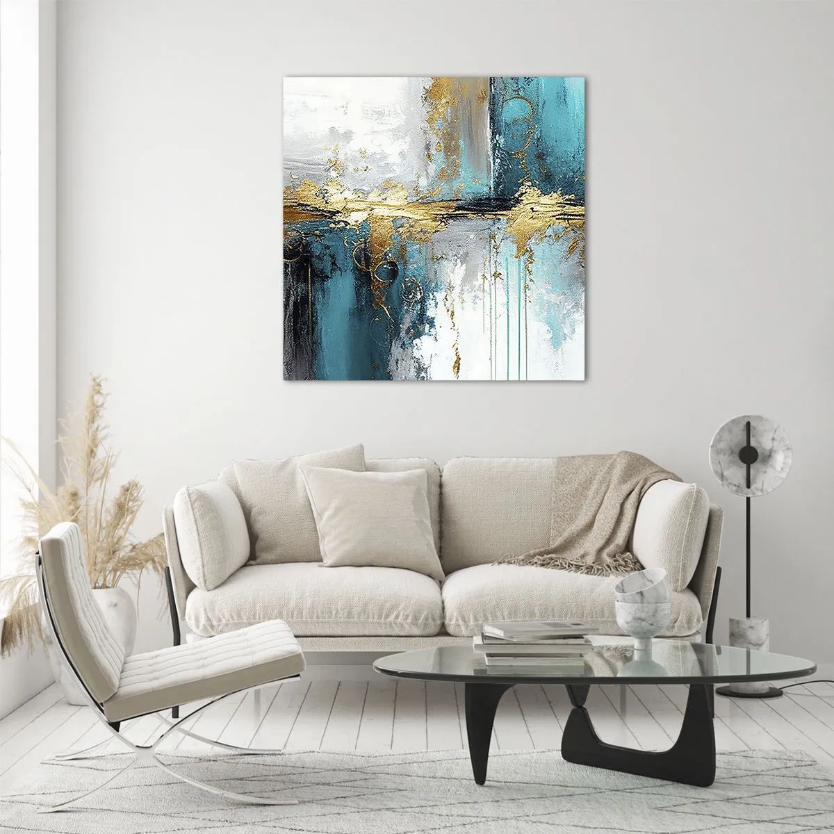 Billede på glas - Alting flyder - 50x50 cm